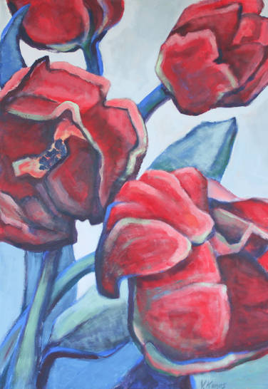 „Tulpen blau rot (2)"