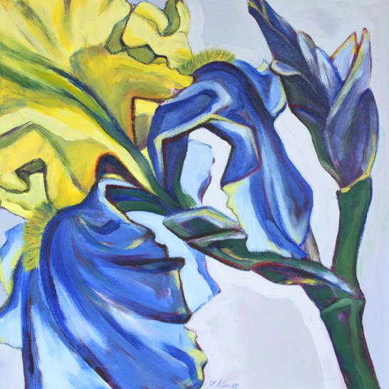 „Wasserlilien blau gelb (1)"