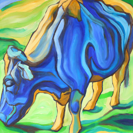 „Kühe blau grün (2)"